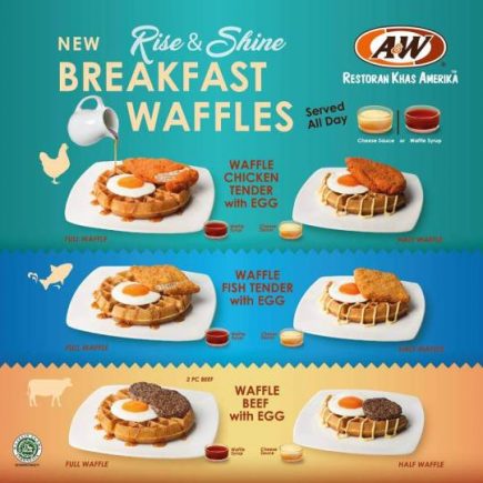 All Day Breakfast Waffles ala A&W Restaurant